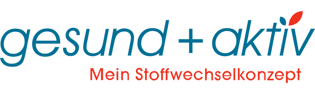 Logo und Erklärgrafik für das gesund + aktiv Stoffwechselkonzept.